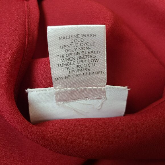 Soft Surroundings Womens L Paisley Tunic Dress Cami Red Blue Sheer Boho Peasant - Picture 8 of 13